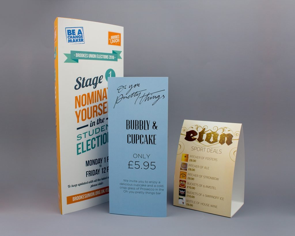 Table Tents Printing Wrexham